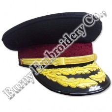 Military Officers Hands Embroidery Caps